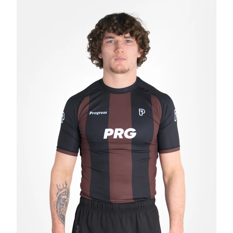 Rashguard 2025 pour le jiu jitsu brésilien Progress - Marron